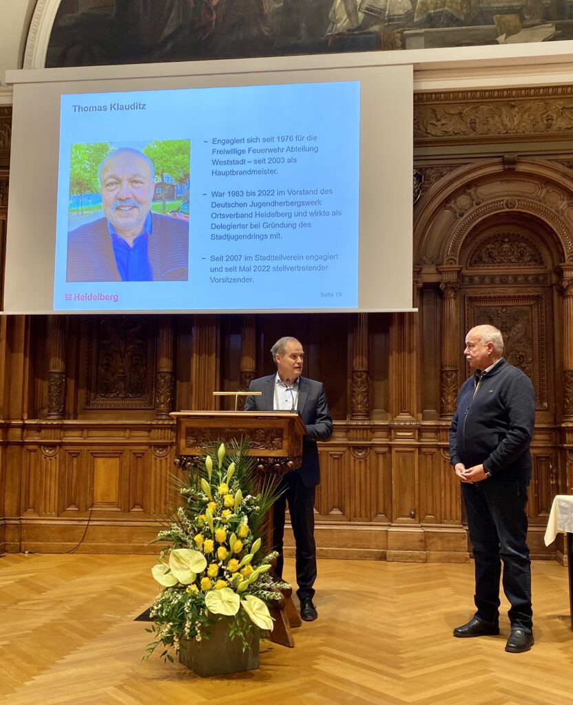 OB Würzner hält Laudatio für Thomas Klauditz